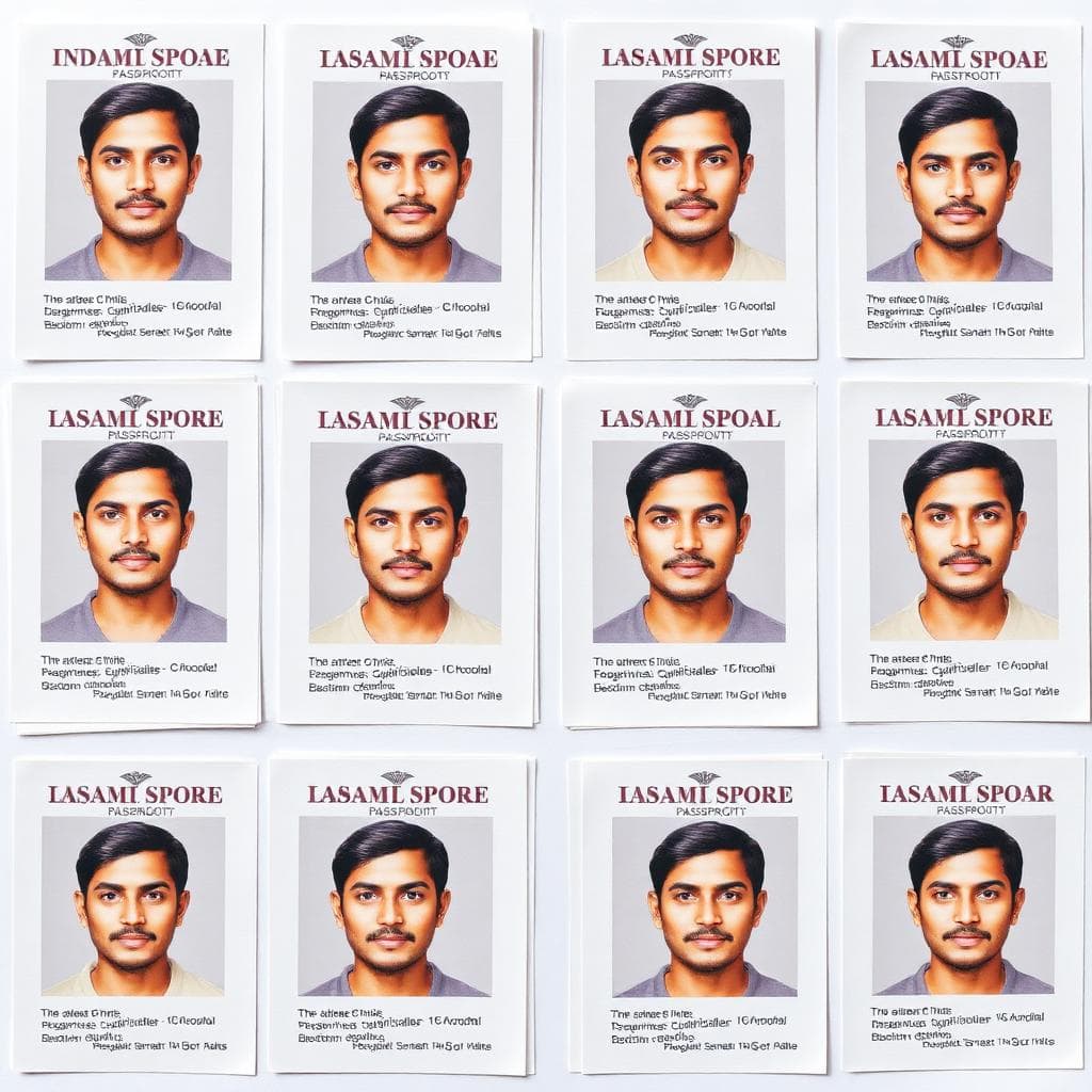 passport size photo grid example